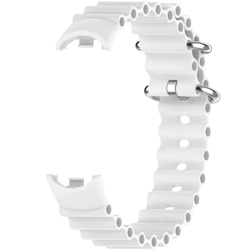 Фото Ремешок Ocean Band для Xiaomi Mi Band 9/8/10 (Белый / White) на vchehle.ua
