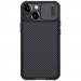 Карбоновая накладка Nillkin Camshield (шторка на камеру) для Apple iPhone 14 Plus (6.7") (Черный / Black)