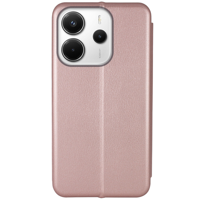 Фото Шкіряний чохол-книжка Classy на Xiaomi Redmi Note 14 4G (Int. version) (Rose Gold) на vchehle.ua