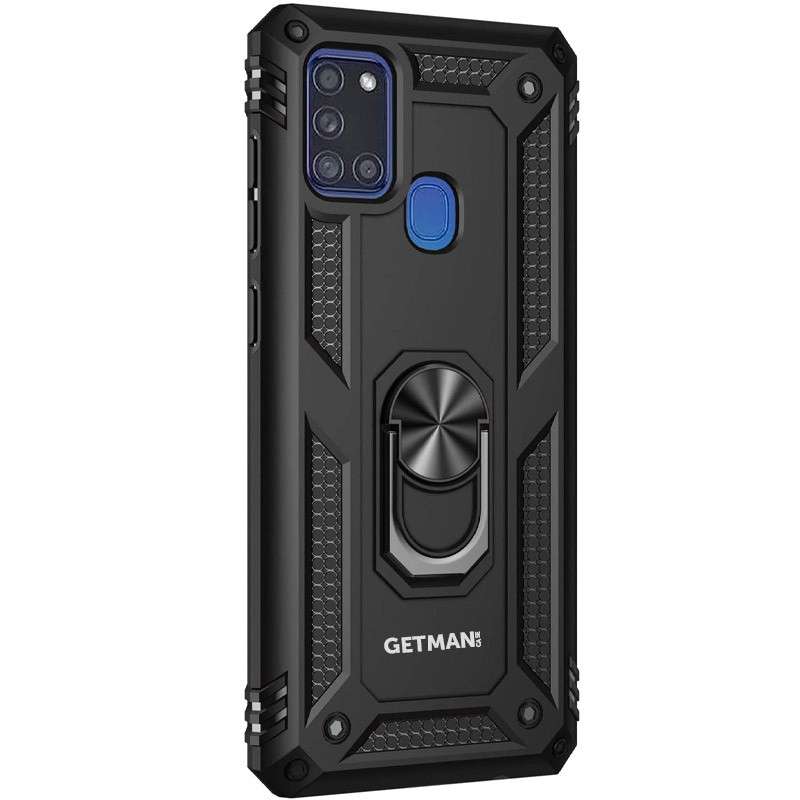 

Ударостійкий чохол GETMAN Serge Ring for Magnet на Samsung Galaxy A21s (Чорний) 923243