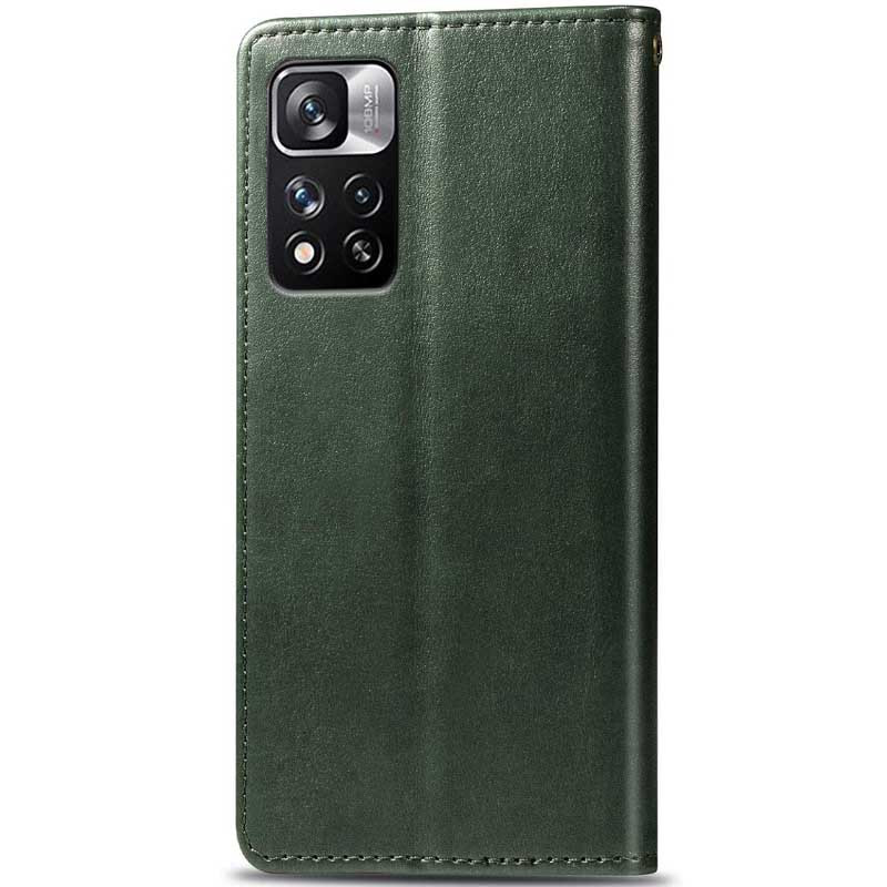 Фото Шкіряний чохол книжка GETMAN Gallant (PU) для Xiaomi Redmi Note 11 Pro 4G/5G / 12 Pro 4G (Зелений) на vchehle.ua