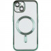 Фото TPU чехол Fibra Chrome with Magnetic safe для Apple iPhone 13 (6.1") (Green) в магазине vchehle.ua