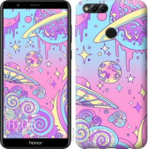 Чехол Розовая галактика для Huawei Honor 7X
