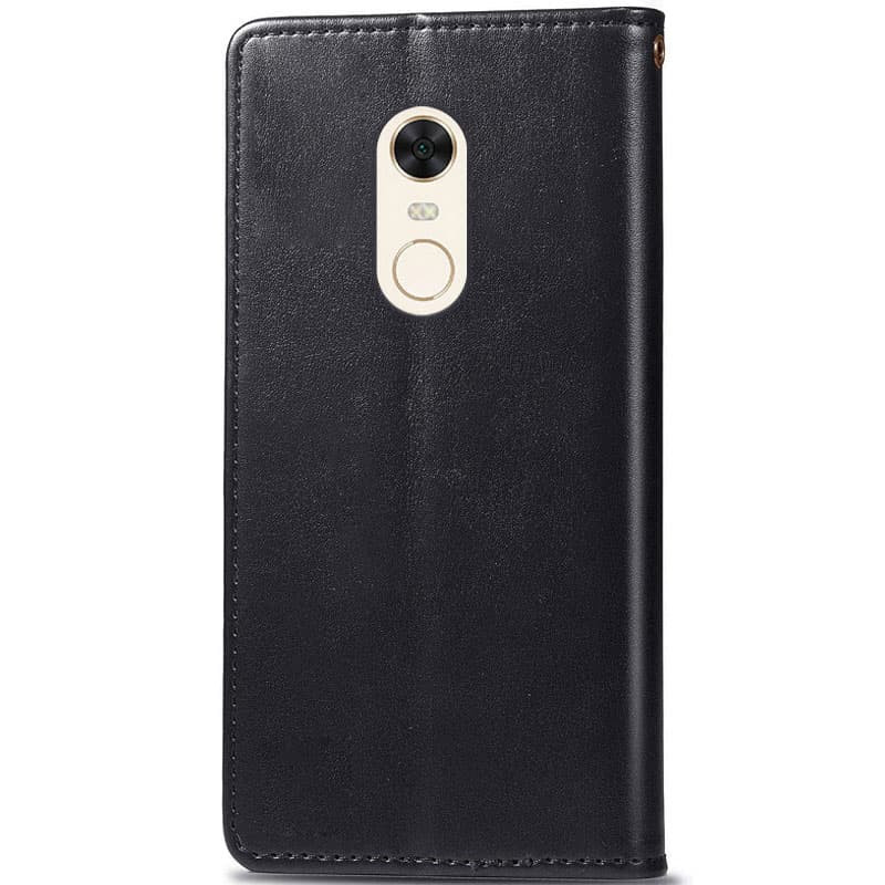 Фото Шкіряний чохол-книжка GETMAN Gallant (PU) для Xiaomi Redmi 5 Plus / Redmi Note 5 (Single Camera) (Чорний) на vchehle.ua