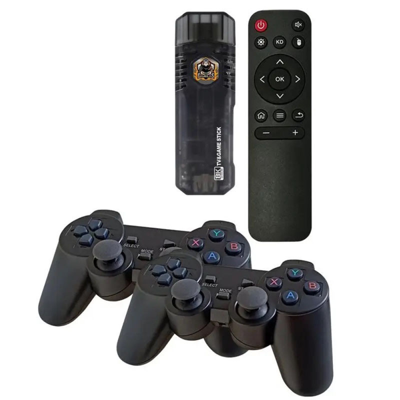 Уценка Игровая приставка Game Stick + Android TV 8k Ultra HD 64gb (Мятая упаковка / Black)