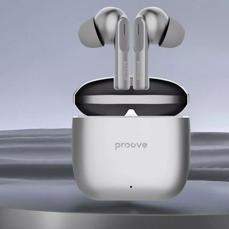 Беспроводные TWS наушники Proove Cold Sound (Silver / White) в магазине vchehle.ua