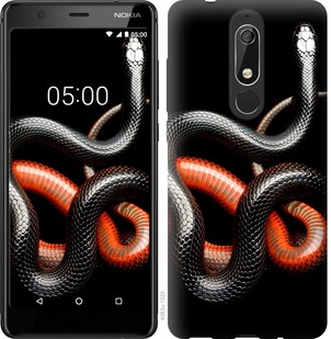 

Чехол Красно-черная змея на черном фоне для Nokia 5.1 677514