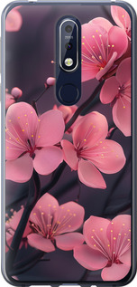 Чохол Пурпурна сакура на Nokia 7.1