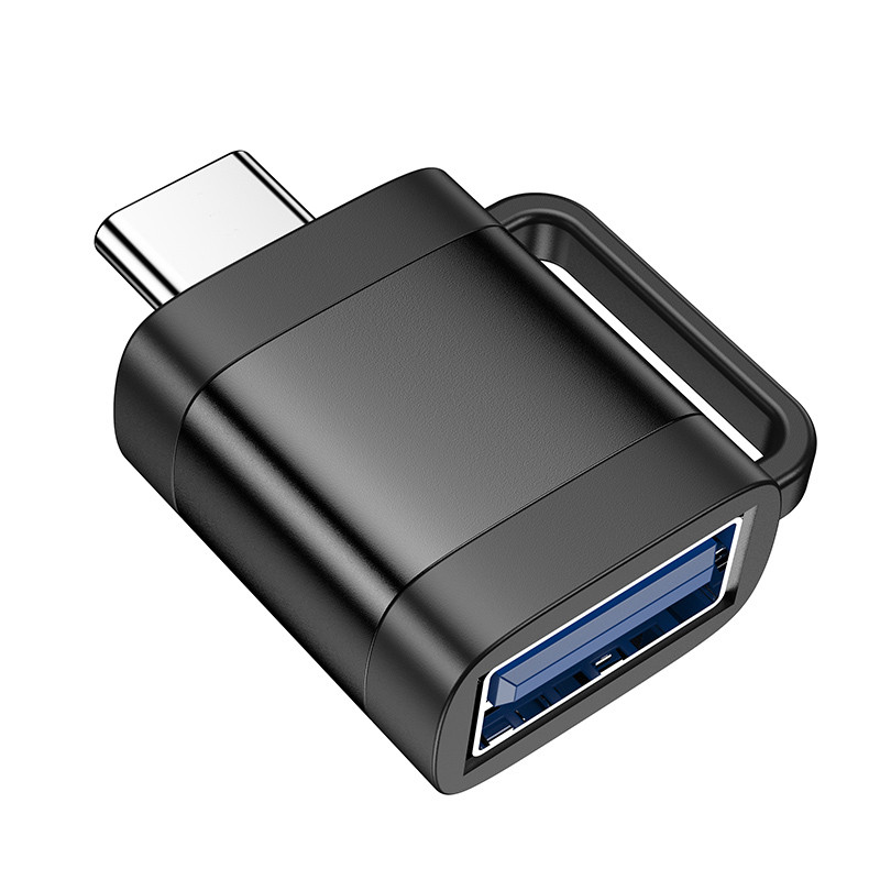 Переходник Hoco UA31C OTG Type-C male to USB female (Black) в магазине vchehle.ua