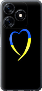Чохол Жовто-блакитне серце на Tecno Spark 10C