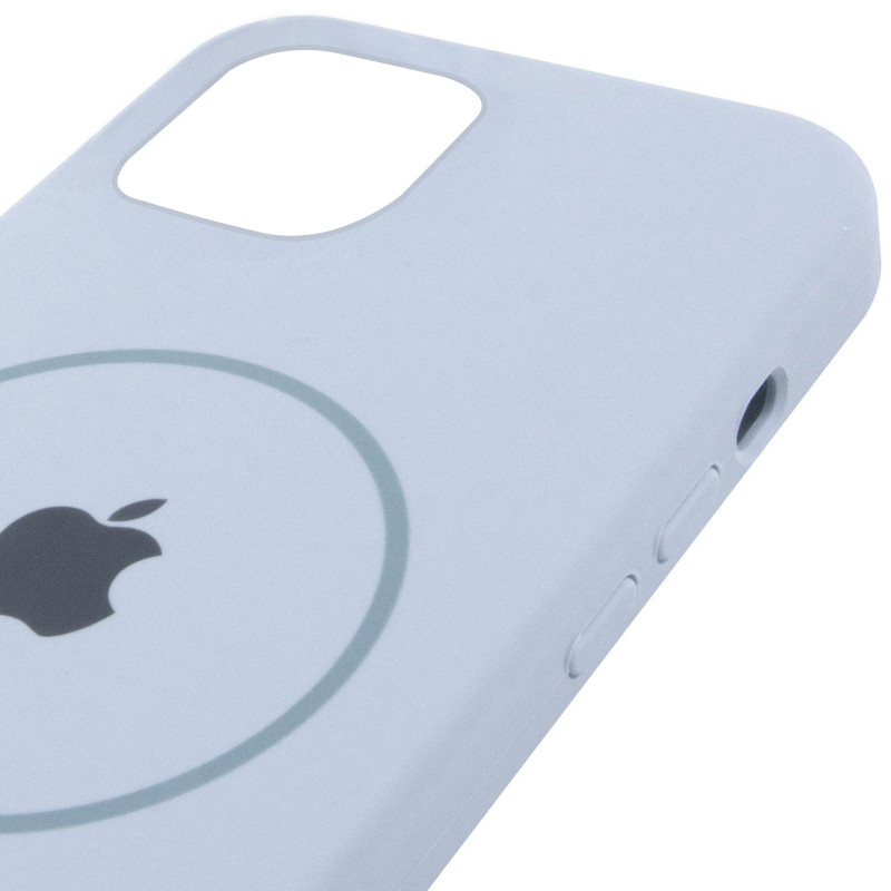 Чехол Silicone Case Full Protective (AA) with Magnetic Safe для Apple iPhone 11 (6.1") (Голубой / Lilac Blue) в магазине vchehle.ua