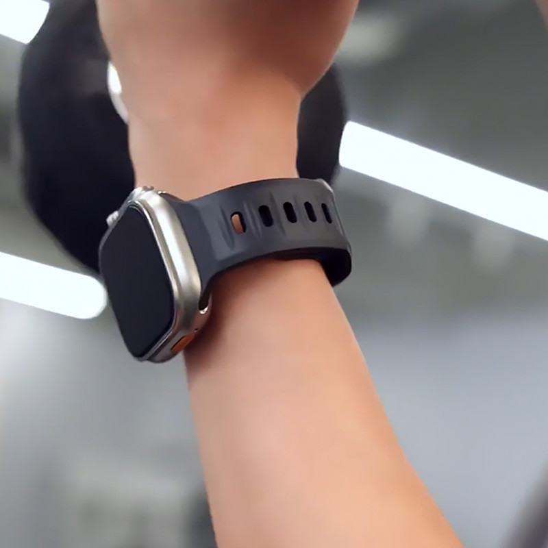 Купить Ремешок BlueO Fluoro Rubber Sport для Apple Watch 42(ser.1-3)/44/45/46/49mm (Black) на vchehle.ua