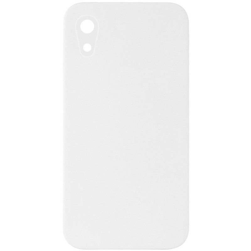 Silicone Case Square Full Camera Protective (AA) NOLOGO на Apple iPhone XR (6.1") (Білий / White)