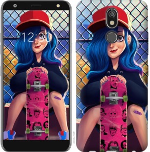 

Чохол Прикольна дівчинка зі скейтбордом на LG K40 763988