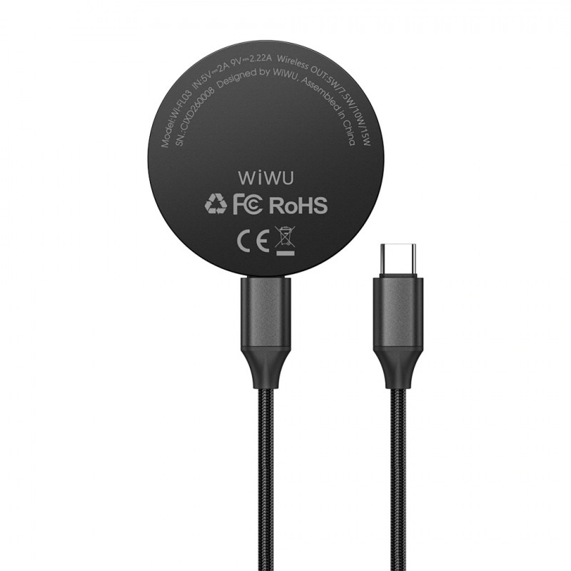 Фото БЗУ WIWU Wi-W034 Aramid Wireless Charger (Black) на vchehle.ua