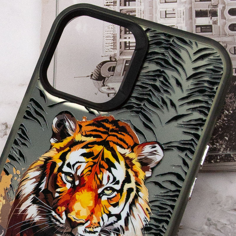 TPU+PC чохол TakiTaki Magic glow на Samsung Galaxy S21 FE (Tiger / Black) в магазині vchehle.ua