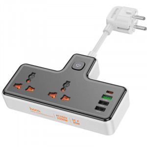 Удлинитель Hoco AC12A Reise (PD30W/1C3A) +Socket