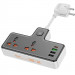 Подовжувач Hoco AC12A Reise (PD30W/1C3A) + Socket (Black)