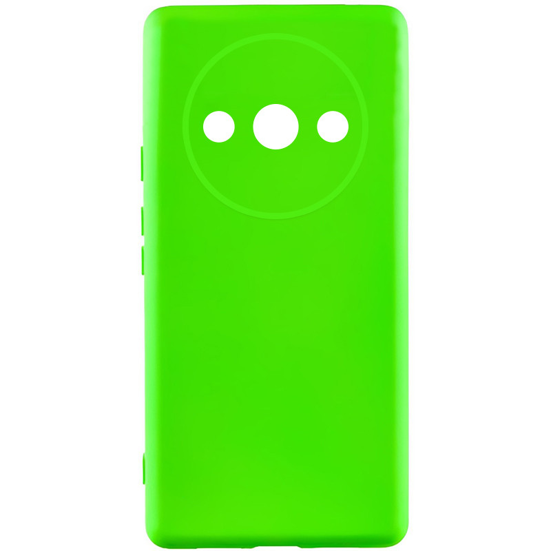 Чехол TPU GETMAN Liquid Silk Full Camera для Xiaomi Redmi A3 (Салатовый / Neon Green)