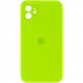 Чехол Silicone Case Square Full Camera Protective (AA) для Apple iPhone 11 (6.1") (Салатовый / Neon green)