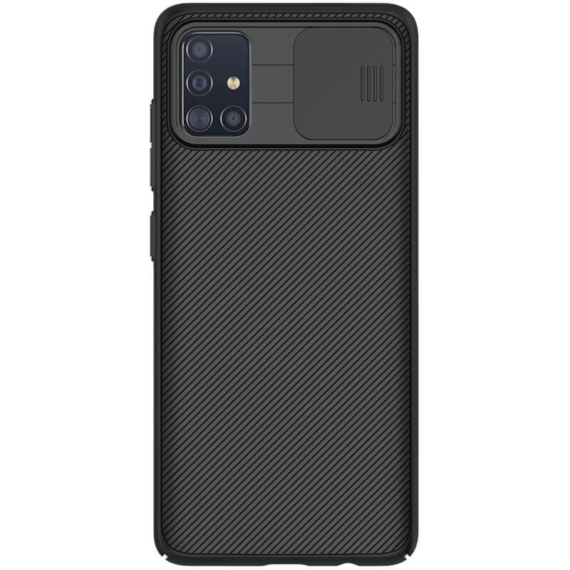 Карбонова накладка Nillkin Camshield (шторка на камеру) на Samsung Galaxy A51 (Чорний / Black)