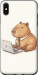 Чохол Funny Capybara CEO Working на iPhone XS Max
