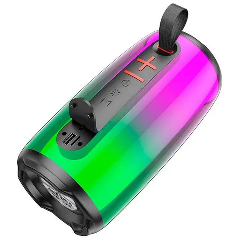 Фото Уценка Bluetooth Колонка Hoco HC18 Jumper colorful luminous (Вскрытая упаковка / Black) в магазине vchehle.ua