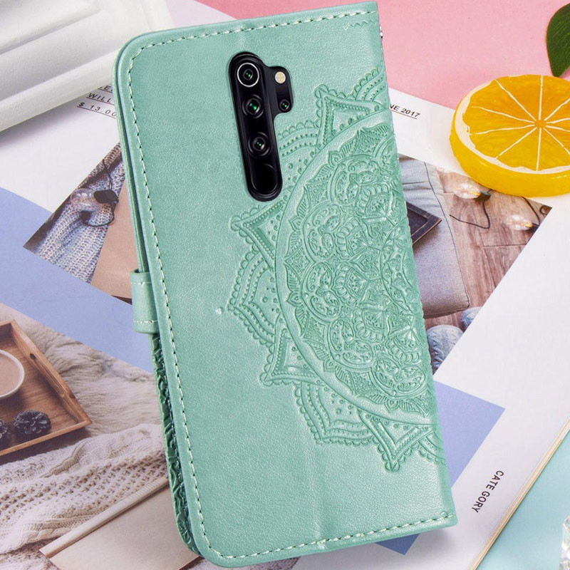 Шкіряний чохол (книжка) Art Case з візитницею на Xiaomi Redmi 9 (Бірюзовий) в магазині vchehle.ua