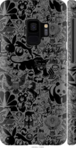 Чохол Чорно-сірий стікер бомбинг на Samsung Galaxy S9