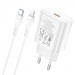 Фото СЗУ Hoco N22 Jetta PD25W (1USB-C) + кабель Type-C to Lightning (Белый) в магазине vchehle.ua