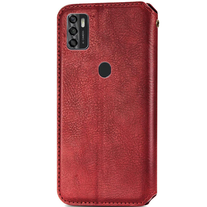 Фото Шкіряний чохол книжка GETMAN Cubic (PU) на ZTE Blade A7s (2020) (Червоний) на vchehle.ua