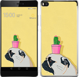 

Чохол Мопс з кактусом на Huawei Ascend P8 795743