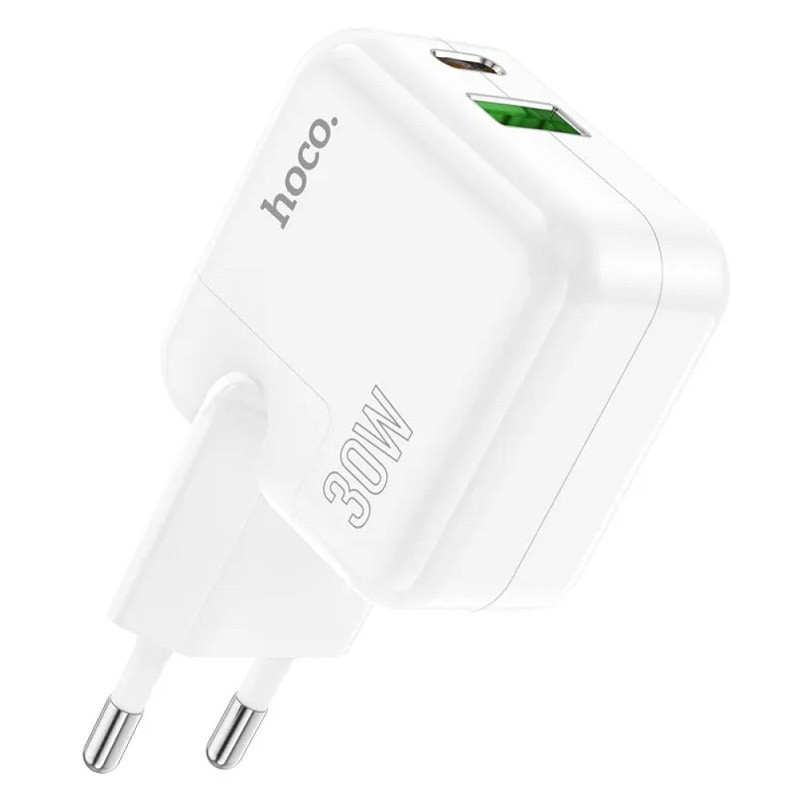 Фото СЗУ Hoco C111A PD 30W+QC3.0 (1USB-A/1C) (White) на vchehle.ua