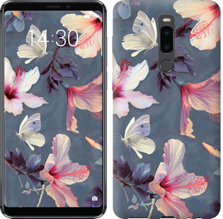 Чехол Нарисованные цветы для Meizu Note 8