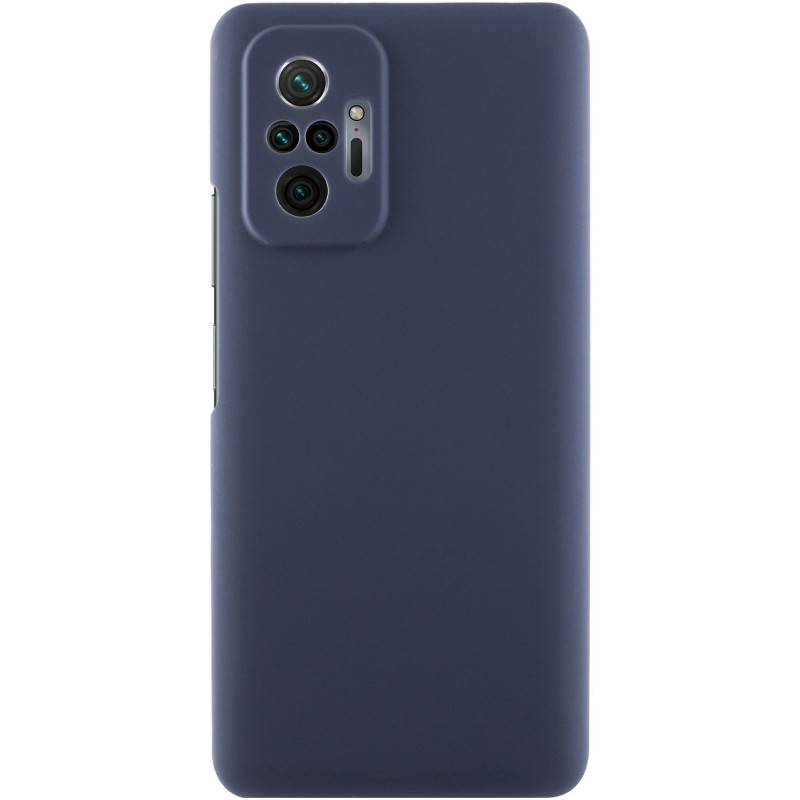 Чехол Silicone Cover Lakshmi Full Camera (AAA) для Xiaomi Redmi Note 10 Pro / 10 Pro Max (Темно-синий / Midnight blue)