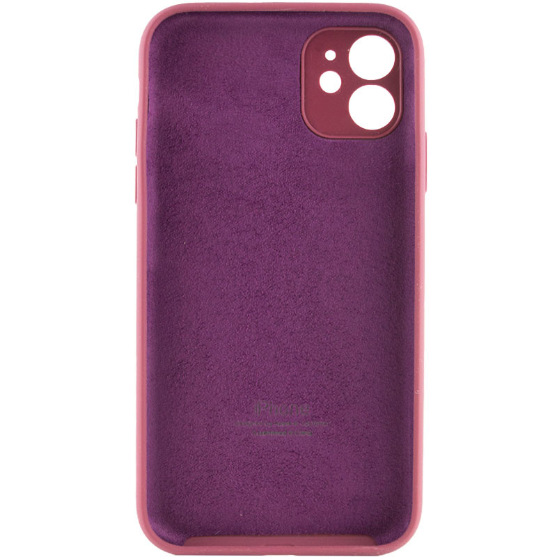 Фото Чохол Silicone Case Full Camera Protective (AA) на Apple iPhone 11 (6.1") (Бордовий / Plum) на vchehle.ua