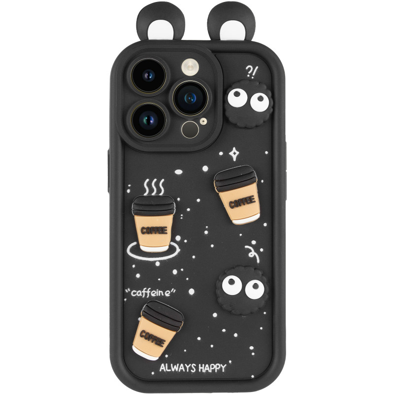 Фото Чехол TPU Toys Case with Ears для Apple iPhone 15 Pro Max (6.7") (Black) на vchehle.ua