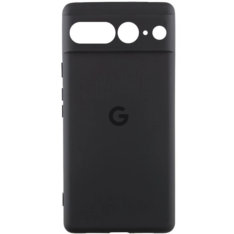 Чехол Silicone Cover Lakshmi Full Camera (AA) with logo для Google Pixel 7 Pro (Черный / Black)