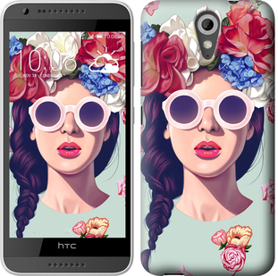 

Чехол Девушка с цветами для HTC Desire 620 95625