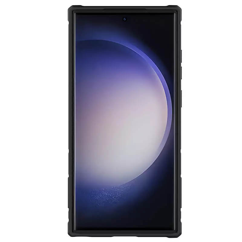 Купити TPU+PC чохол Nillkin CamShield Armor Pro no logo (шторка на камеру) на Samsung Galaxy S23 Ultra (Чорний) на vchehle.ua