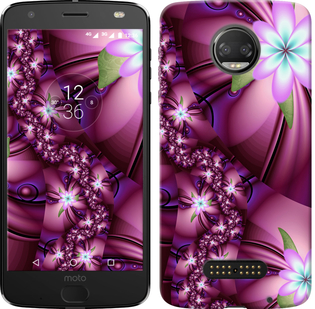 Чехол Цветочная мозаика для Motorola Moto Z3 Play