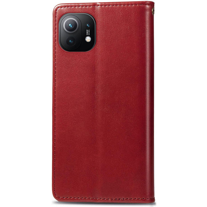 Фото Кожаный чехол-книжка GETMAN Gallant (PU) для Xiaomi Mi 11 Lite (Красный) на vchehle.ua
