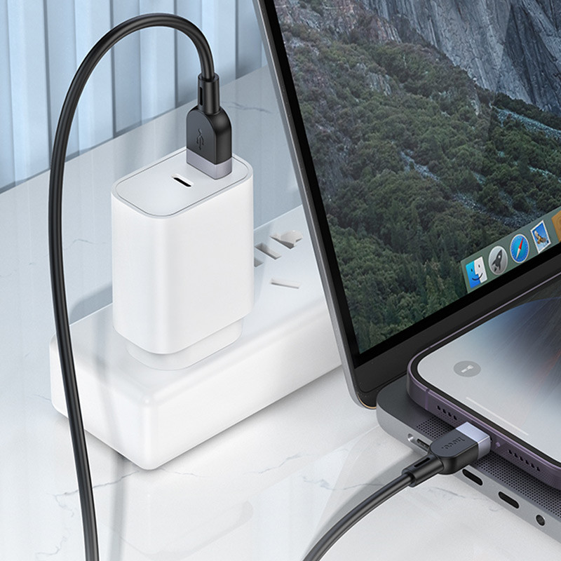 Дата кабель Hoco X109 Energy silicone USB to Lightning (2m) (Black) в магазині vchehle.ua