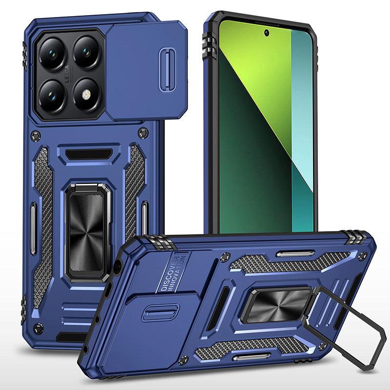 Ударопрочный чехол Camshield Army Ring для Xiaomi 14T Pro (Синий / Navy)