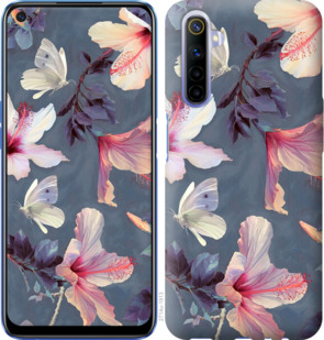 

Чехол Нарисованные цветы для Realme 6 918931