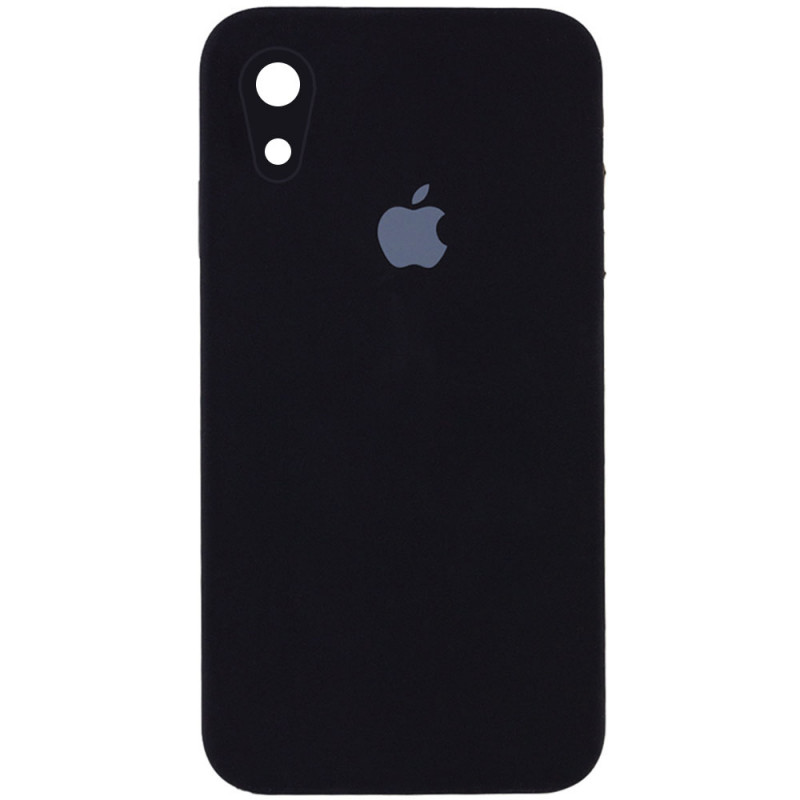 Уценка Чехол Silicone Case Square Full Camera Protective (AA) для Apple iPhone XR (6.1") (Эстетический дефект / Черный / Black)