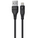 Дата кабель Proove Soft Silicone USB to Lightning 2.4A (1m) (Black)