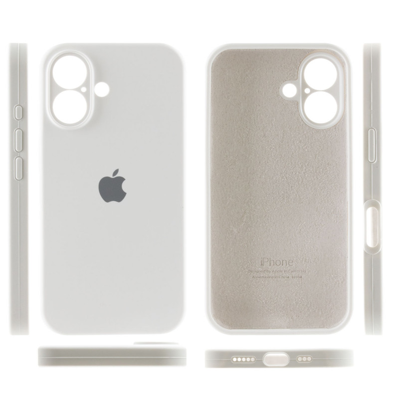 Чохол Silicone Case Full Camera Protective (AA) на Apple iPhone 16 Plus (6.7") (Білий / White) в магазині vchehle.ua