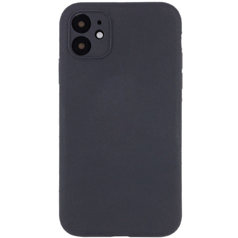 Чохол Silicone Case Full Camera Protective (AA) NO LOGO на Apple iPhone 12 (6.1") (Сірий / Dark Gray)