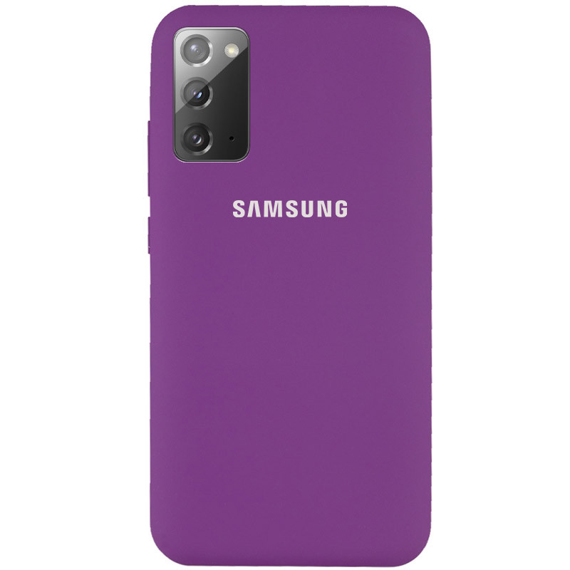 Чехол Silicone Cover Full Protective (AA) для Samsung Galaxy Note 20 (Фиолетовый / Grape)